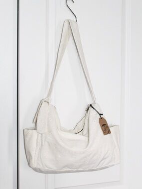 Cream Embroidered bag